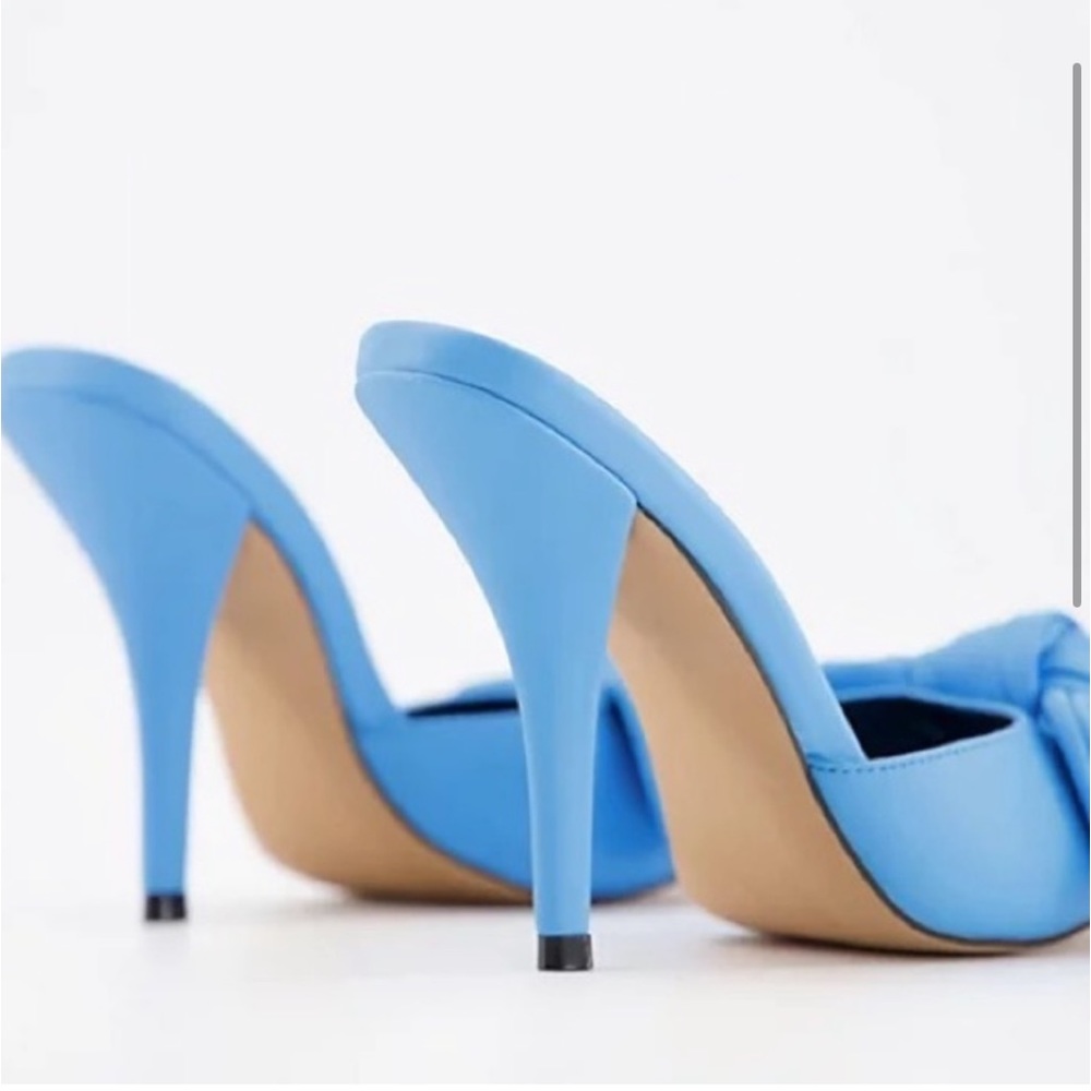 ASOS NESTER BLUE BOW MULES